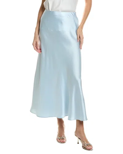 Tyler Boe Edie Charmeuse Skirt In Blue
