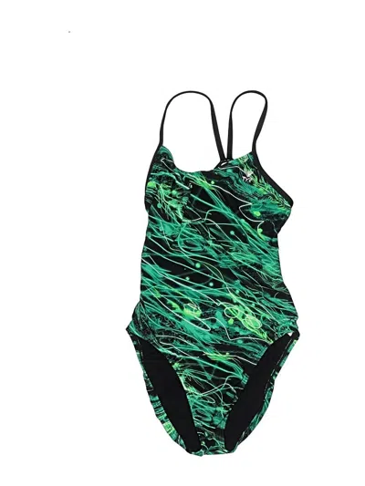 Pre-owned Tyr One Piece Swimsuit In Green