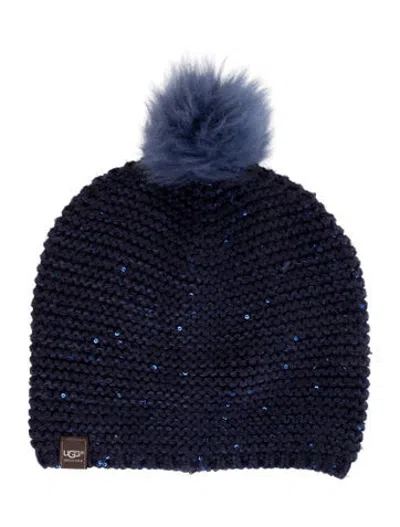 Pre-owned Ugg Beanie Hat In Blue