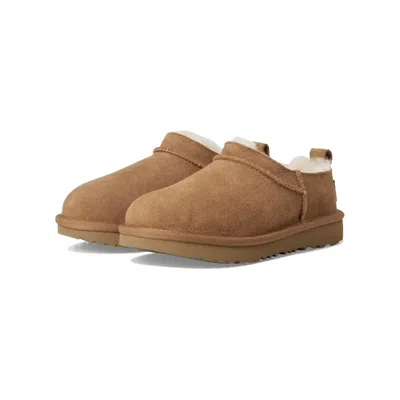 Ugg Classic Micro 1174410k-che Boots Kids Chestnut Brown Suede Slip-on Gug165