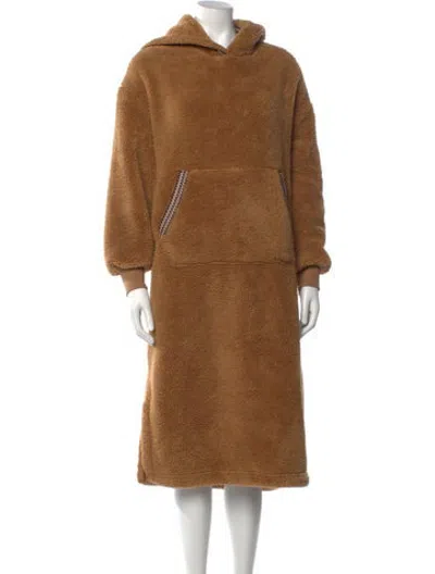 Pre-owned Ugg Crew Neck Long Dress In Brown