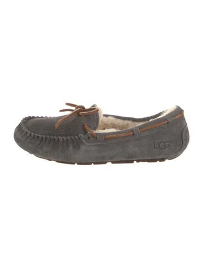 Pre-owned Ugg Dakota Suede Slippers In Grey