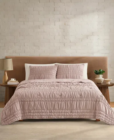 Ugg Devon Tide Ruched 2-pc. Comforter Set, Twin/twin Xl In Pink
