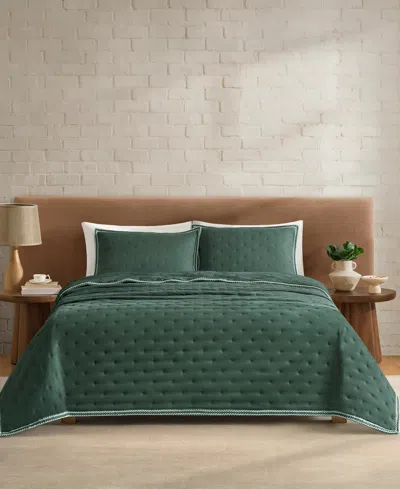 Ugg Devon  Braid Quilt Set, King In Green