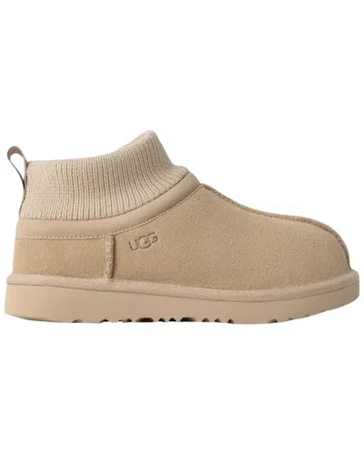Ugg Kids Classic Ultra Stretch Cuff Suede Boot In Brown