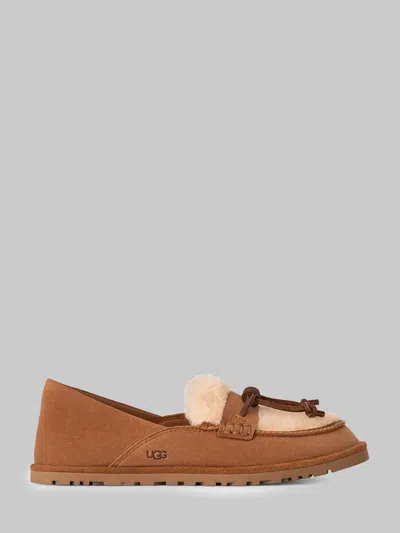 Ugg Loafers Brown In Animal Print