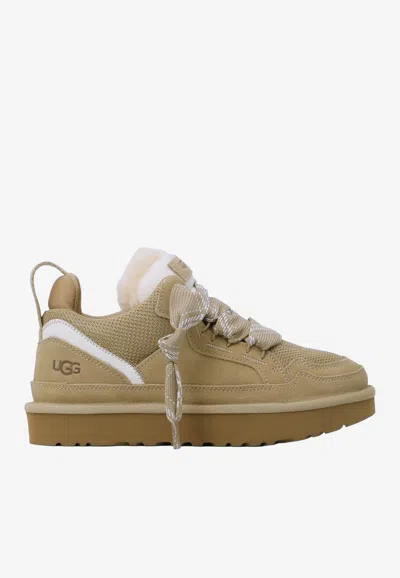 Ugg Lowmel Suede And Mesh Low-top Sneakers In Brown