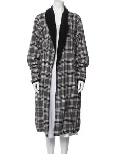 Pre-owned Ugg Plaid Print Coat In Multicolor