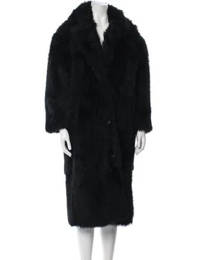 Pre-owned Ugg Shearling Fur Coat In Black