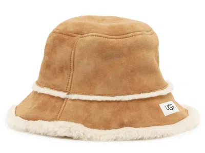 Ugg Sheepskin Bucket Hat In Brown