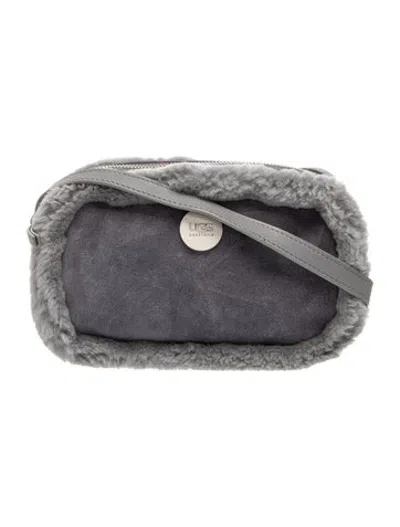 Pre-owned Ugg Suede Crossbody Bag In Grey