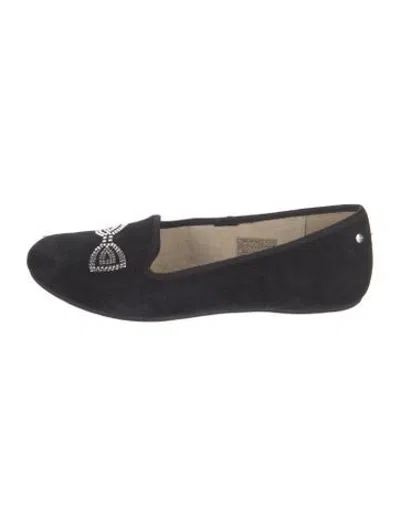 Pre-owned Ugg Suede Graphic Print Loafers In Blue
