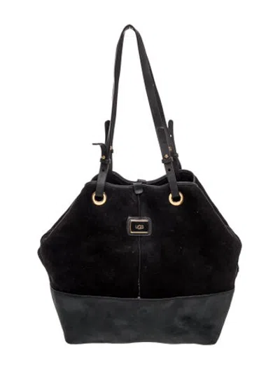 Pre-owned Ugg Suede Shoulder Bag In Black