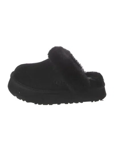Pre-owned Ugg Suede Slippers In Black