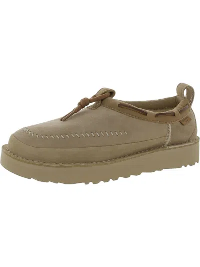 Ugg Tasman Crafted Regenerate Womens Suede Moccasin Slippers In White