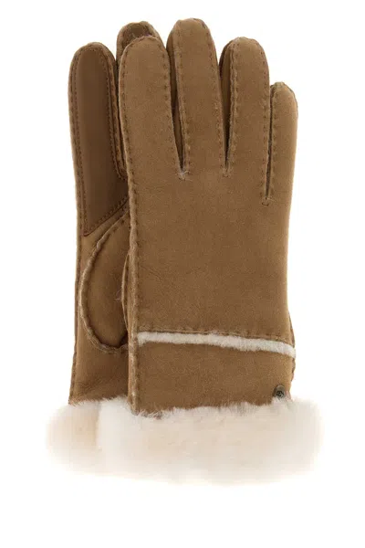 Ugg W Sheepskin Seamed Glove In Camel