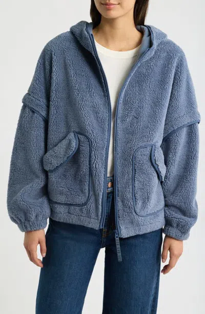 Ugg (r) Mariella Fluff Zip Hoodie In Blue