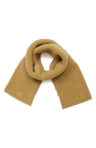 Ugg (r) Whipstitch High Pile Fleece Scarf In Brown