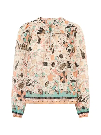 Ulla Johnson Floral-print Silk-blend Blouse In Multi