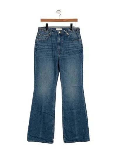 Pre-owned Ulla Johnson High-rise Flared Jeans W/ Tags In Blue