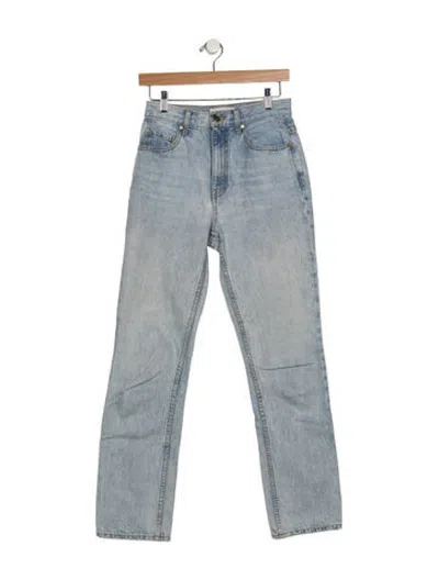 Pre-owned Ulla Johnson High-rise Straight Leg Jeans In Blue