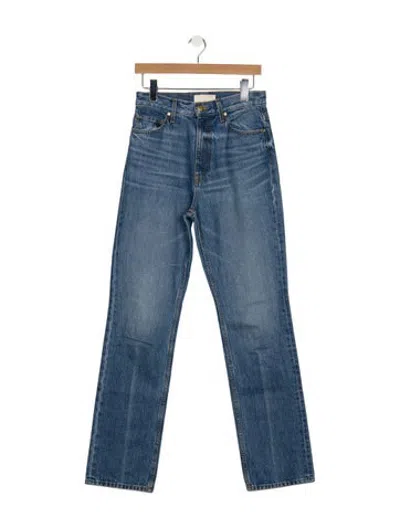 Pre-owned Ulla Johnson High-rise Straight Leg Jeans In Blue