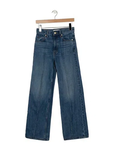 Pre-owned Ulla Johnson High-rise Wide Leg Jeans In Blue