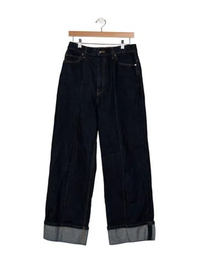 Pre-owned Ulla Johnson High-rise Wide Leg Jeans In Blue