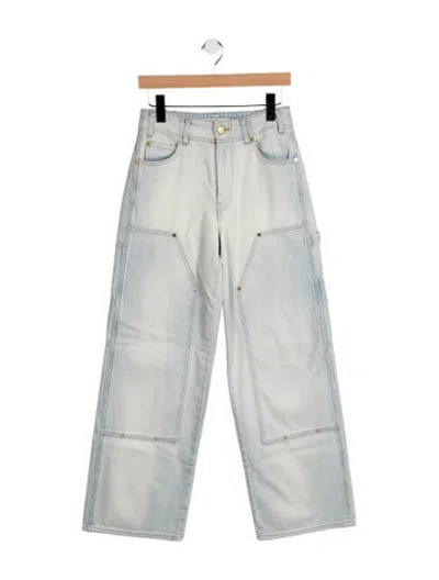 Pre-owned Ulla Johnson High-rise Wide Leg Jeans In Blue