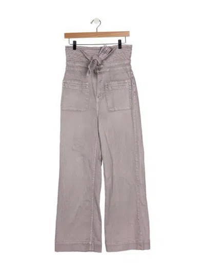 Pre-owned Ulla Johnson High-rise Wide Leg Jeans In Purple