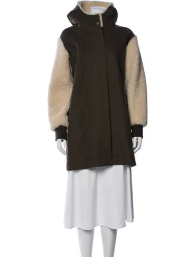 Pre-owned Ulla Johnson Lambskin Coat In Green