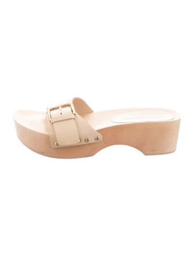 Pre-owned Ulla Johnson Leather Slides In Neutrals