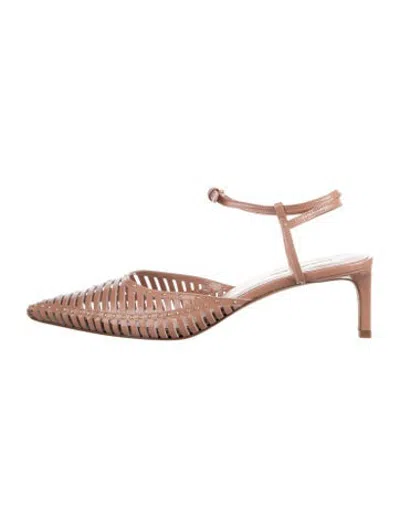 Pre-owned Ulla Johnson Leather Slingback Pumps In Pink