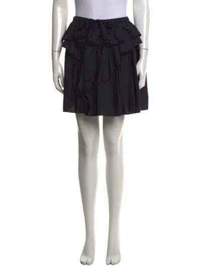 Pre-owned Ulla Johnson Ruffle Embellishment Mini Skirt In Black