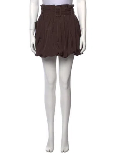 Pre-owned Ulla Johnson Ruffle Embellishment Mini Skirt In Brown