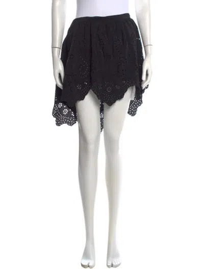 Pre-owned Ulla Johnson Silk Mini Skirt In Black