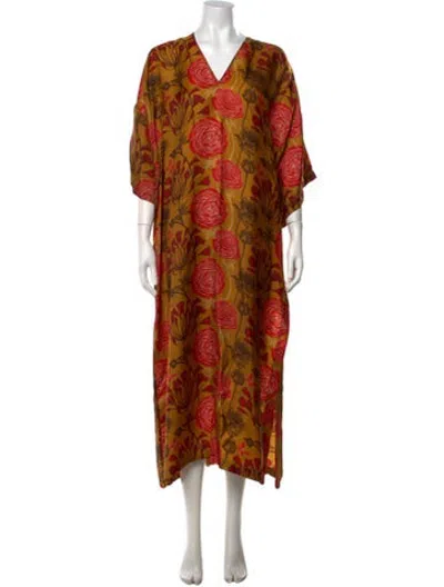 Pre-owned Uma Wang 2019 Long Dress In Brown