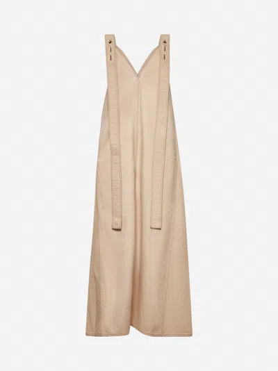 Uma Wang Beige Denim Aroma Long Dress