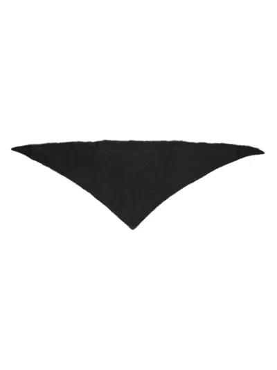 Uma Wang Black Alpaca-blend Triangular Scarf