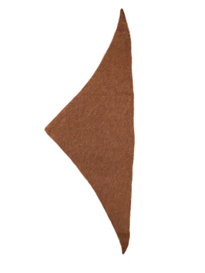 Uma Wang Brown Alpaca-blend Triangular Scarf