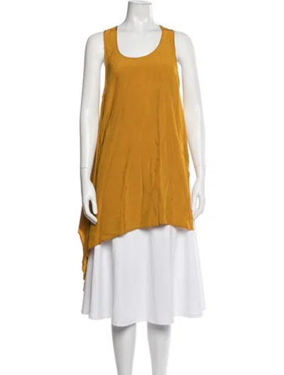 Pre-owned Uma Wang Scoop Neck Sleeveless Top In Yellow