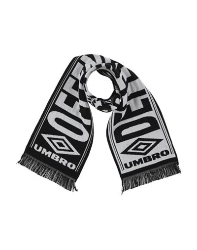 Umbro Man Scarf Black Size - Acrylic In Gray