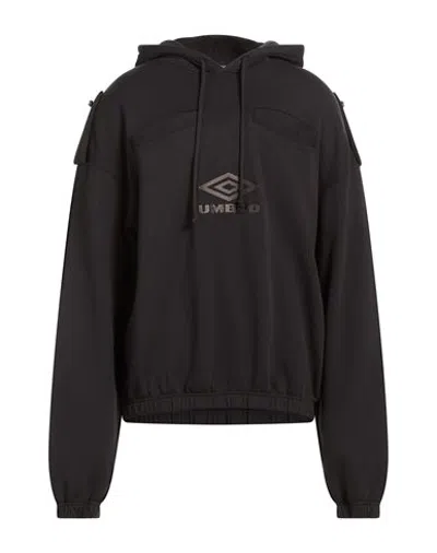 Umbro Man Sweatshirt Black Size S Cotton In Gray