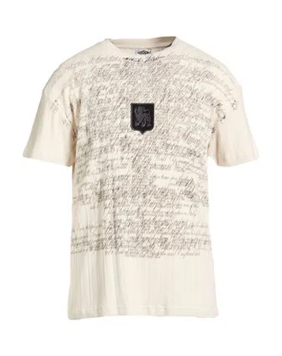 Umbro Man T-shirt Off White Size S Cotton In Neutral