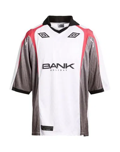 Umbro Man T-shirt White Size S Polyester In Multi