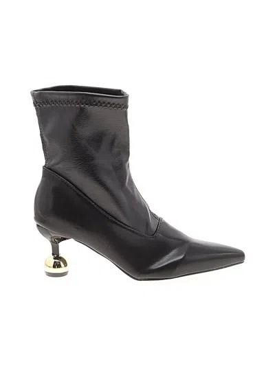 Pre-owned Unbranded Ankle Boots In Black