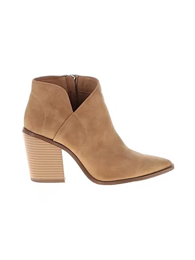 Pre-owned Unbranded Ankle Boots In Tan