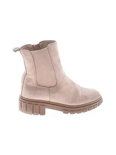 Pre-owned Unbranded Kids' Ankle Boots In Tan