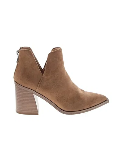 Pre-owned Unbranded Ankle Boots In Tan