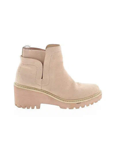 Pre-owned Unbranded Ankle Boots In Tan
